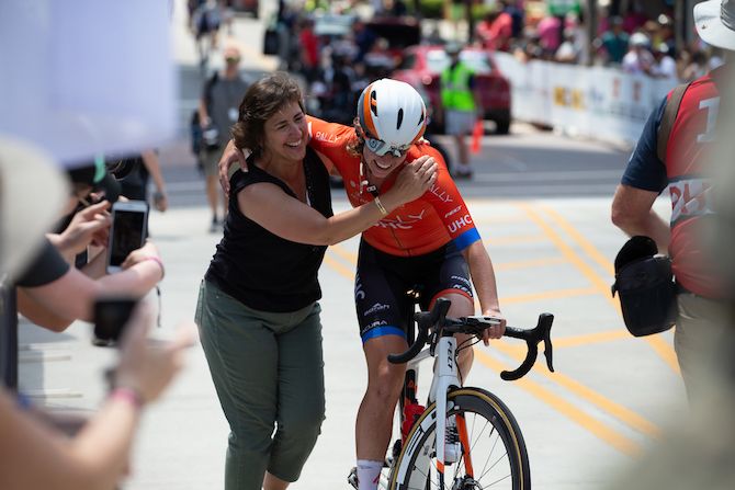 Emma White (Rally UHC) is delighted with her third place