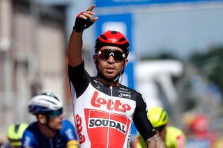 SCHERPENHEUVELZICHEM BELGIUM JUNE 11 Caleb Ewan of Australia and Team Lotto Soudal celebrates at arrival during the 90th Baloise Belgium Tour 2021 Stage 3 a 1744km stage from Gingelom to ScherpenheuvelZichem baloisebelgiumtour on June 11 2021 in ScherpenheuvelZichem Belgium Photo by Bas CzerwinskiGetty Images