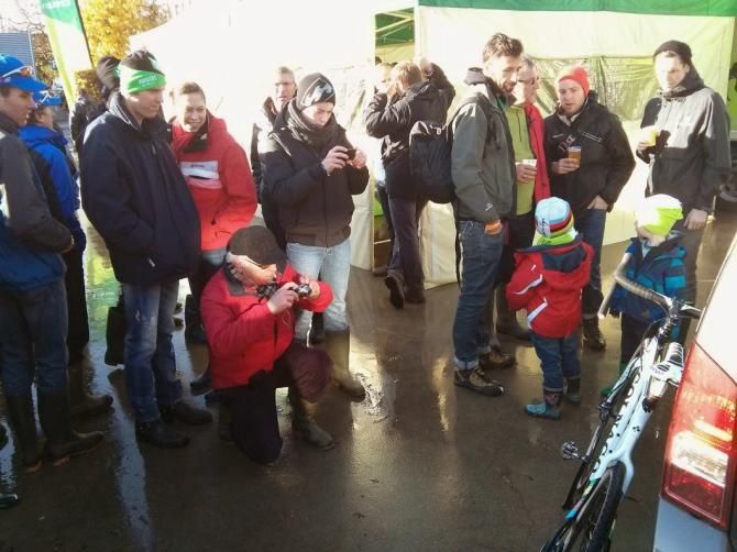 Sven Nys's (Crelan-KDL) new disc-equipped Colnago certainly attracted a lot of attention