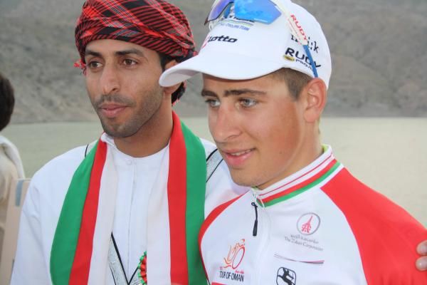 Peter Sagan (Liquigas-Cannondale) after winning in Oman