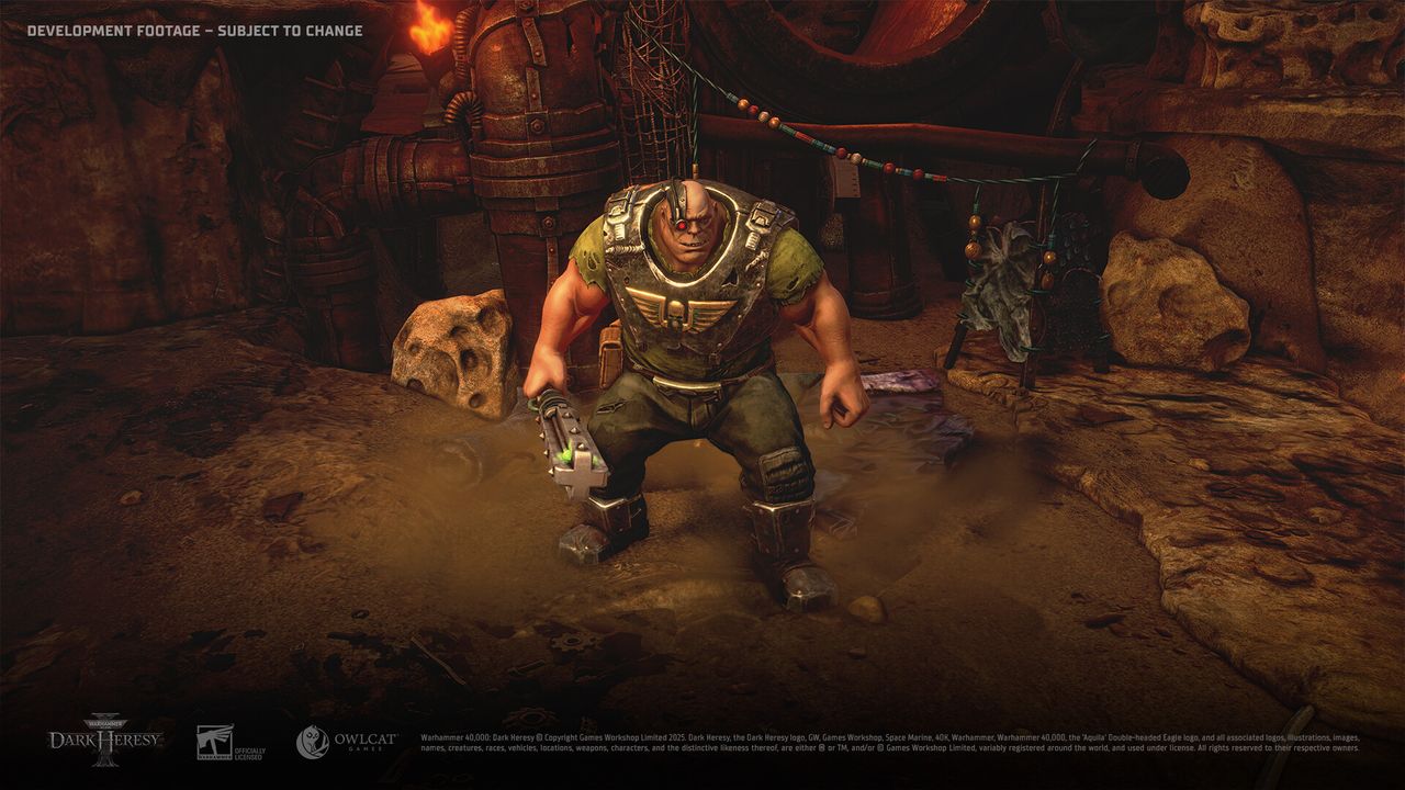 armored ogre man in 40k Dark Heresy