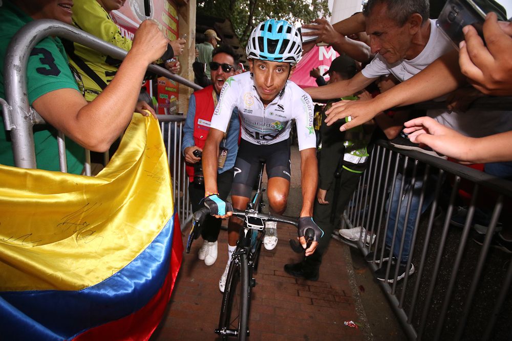 Team Sky's Egan Bernal at the 2018 Colombia Oro y Paz