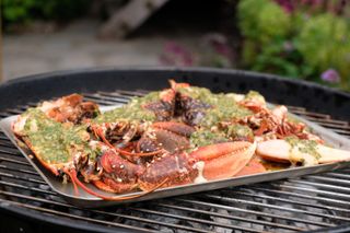 Tom Kerridge's BBQ Lobster Halves with Thermador Butter.