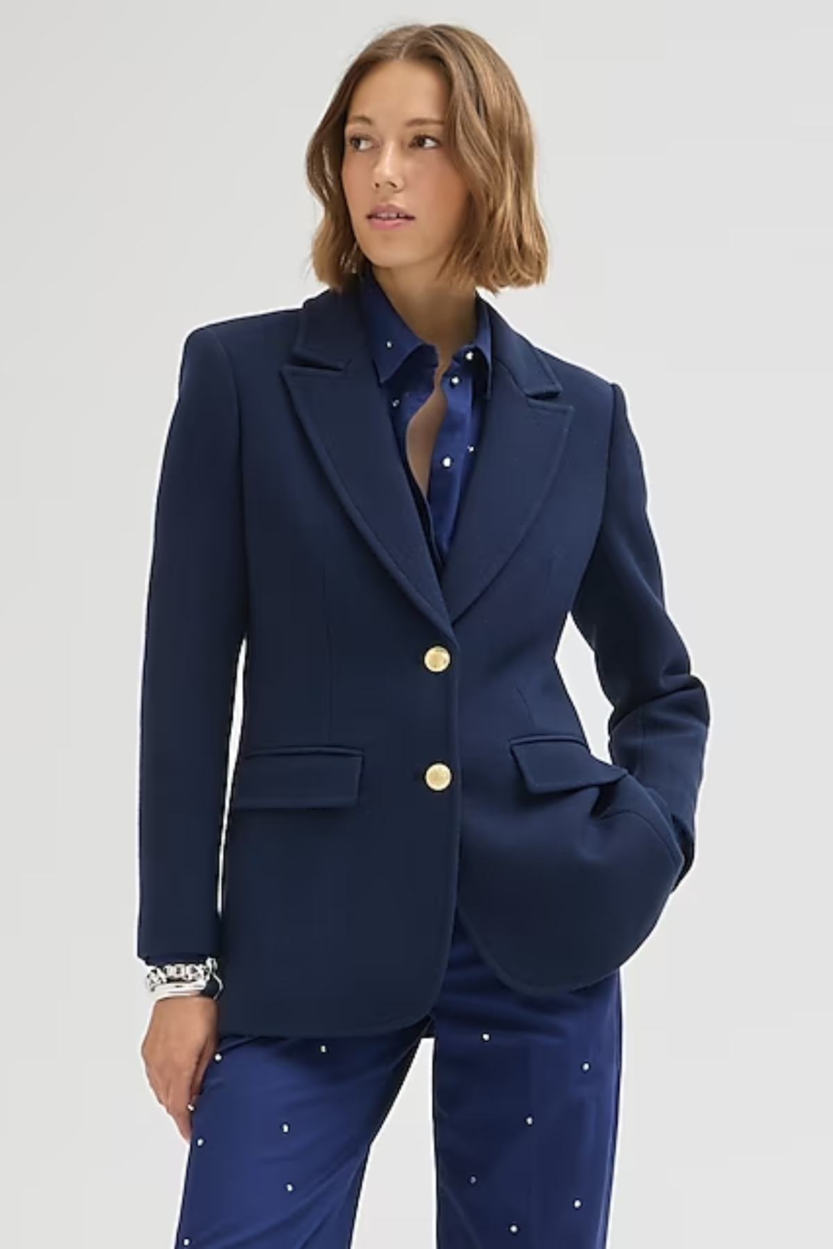J.Crew Blazer-jacket in Italian double-cloth wool blend