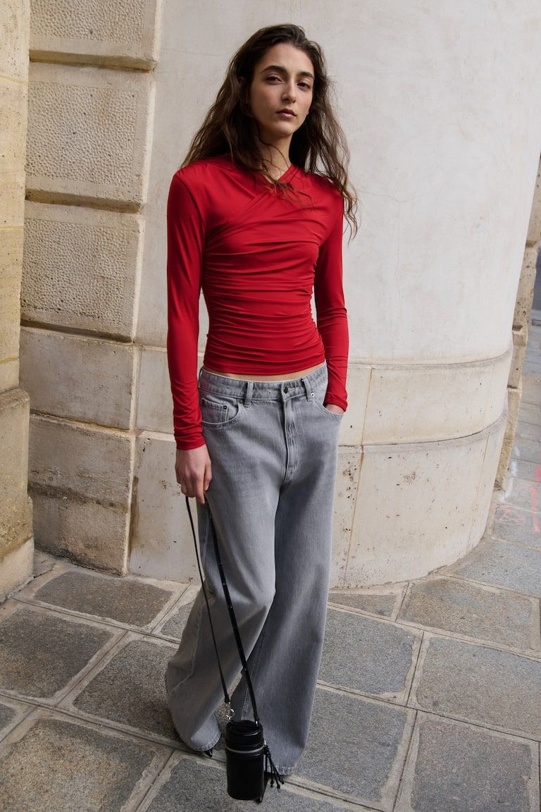 Draped Jersey Top