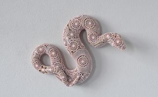 crochet-covered ceramic Estefania, 2014
