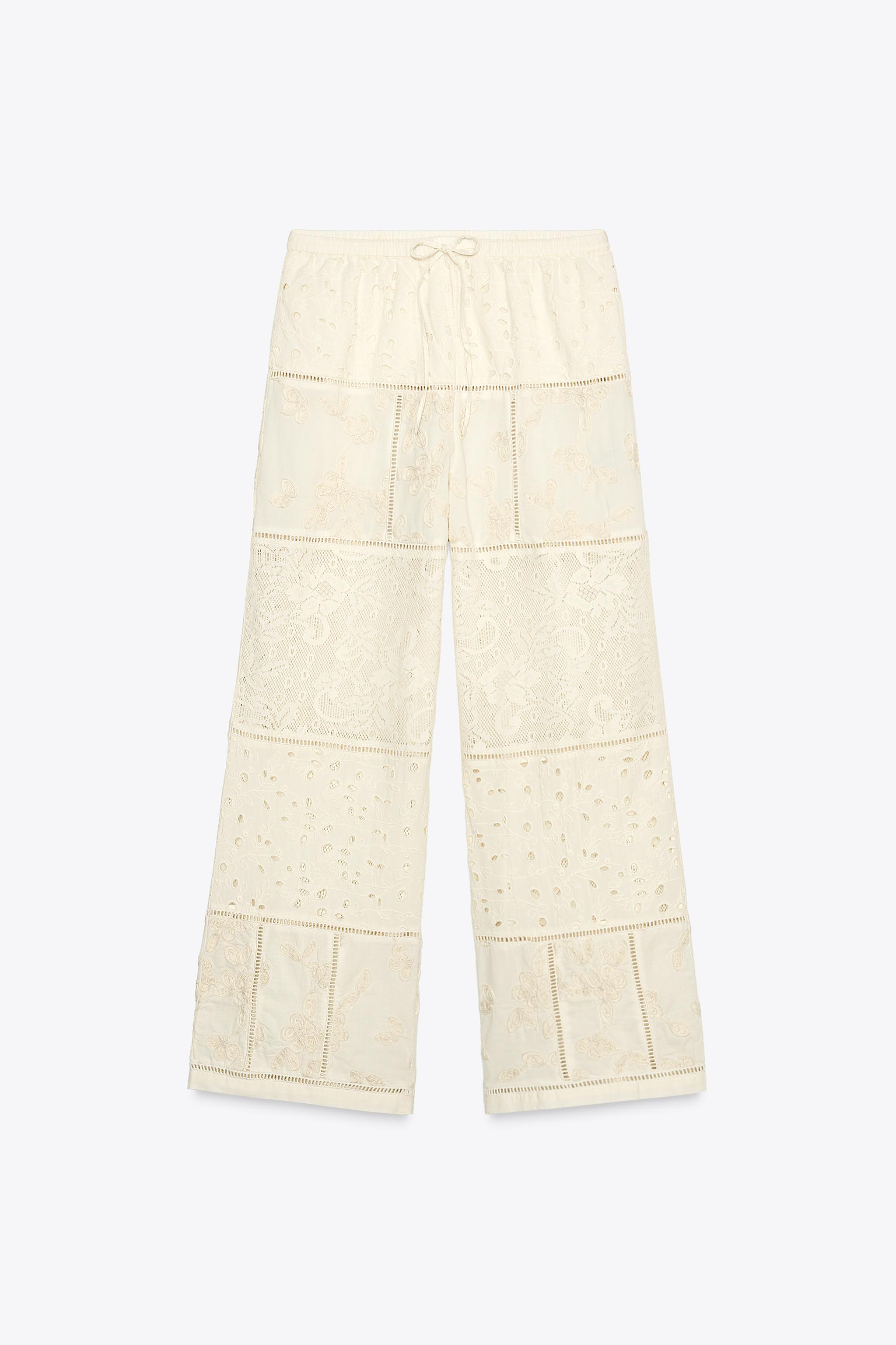 Zw Collection Patchwork Embroidered Pants
