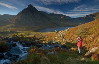Photographer photographing landscapes in Snowdonia