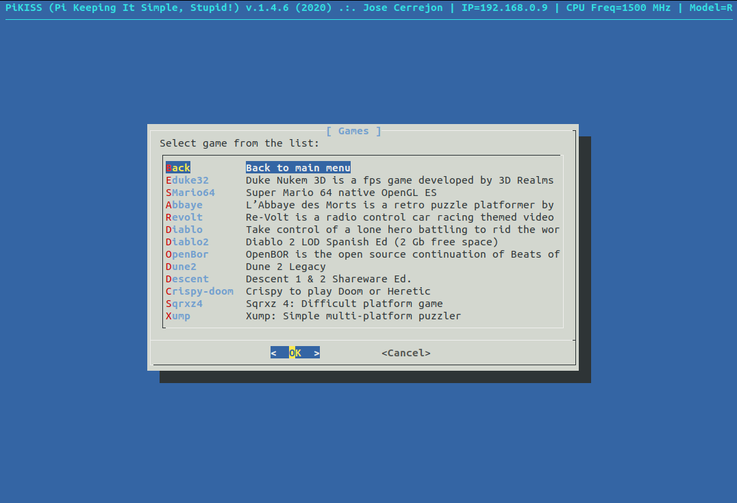 piKiss for Raspberry Pi