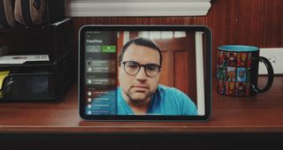 iPad (2022) in FaceTime menu