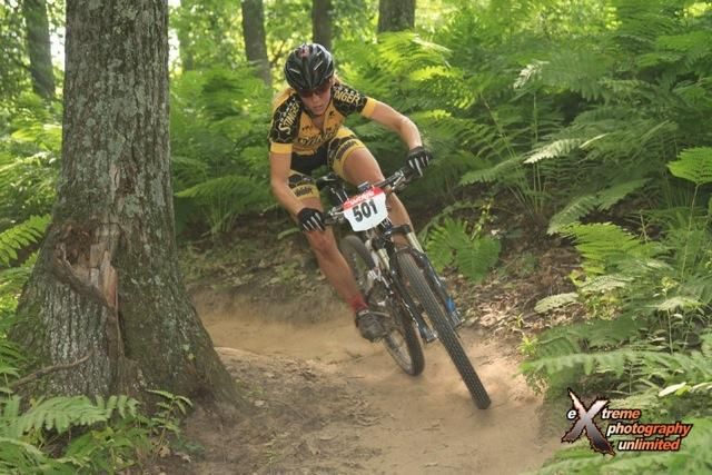 Abby Strigel (Honey Stinger/Bontrager) weaves through the turns