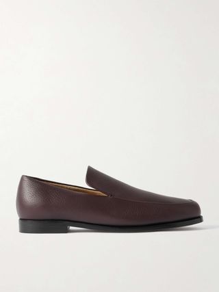 Alessio Textured-Leather Loafers