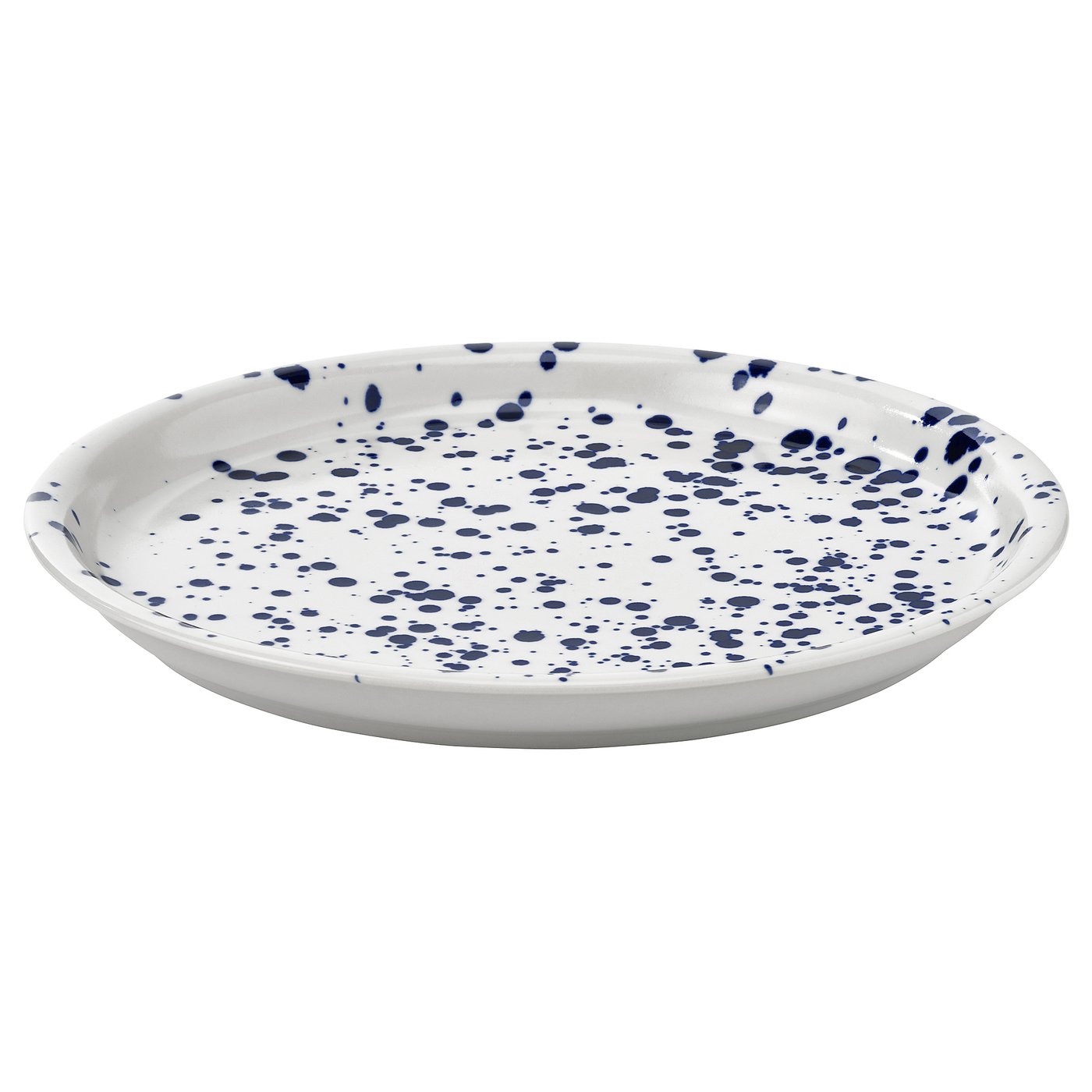Silversida Plate - Patterned/blue 10 "