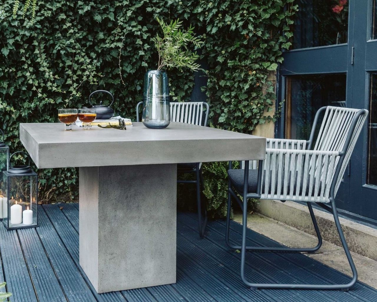 Barker &amp; Stonehouse Geradis Campos Dining Table in garden