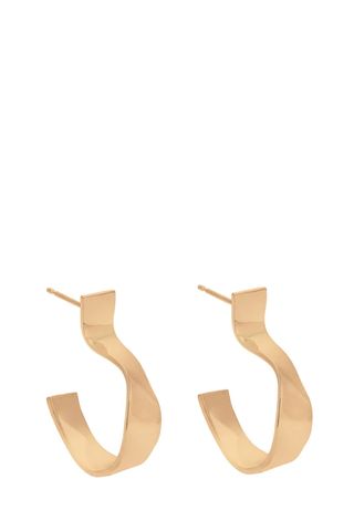 Loka Curve Hoop Earrings - £160 | Anuka