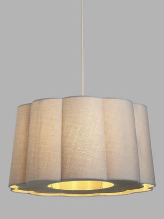 Scallop ceiling shade, £65, John Lewis & Partners