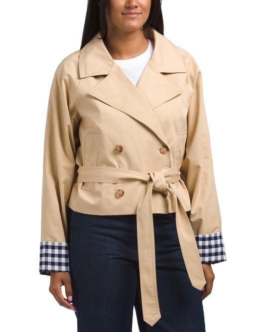 Cupcakes & Cashmere, Belted Crop Trench Coat