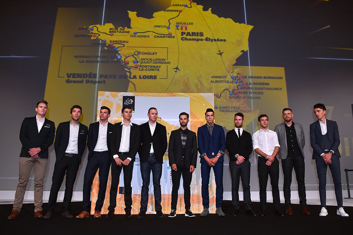 A selection of star riders on the stage