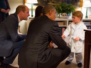 Prince William, Barack Obama & Prince George, April 2016