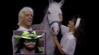 Randy Savage reacting to Ric Flair videos on Live with Regis and Kathie Lee