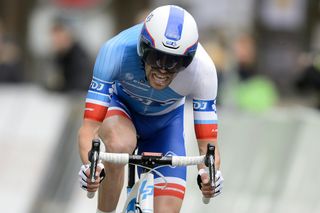 Thibaut Pinot of team FDJ competes in the 3.95km prologue of the 70th Tour de Romandie