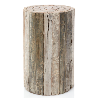 driftwood side table wooden block