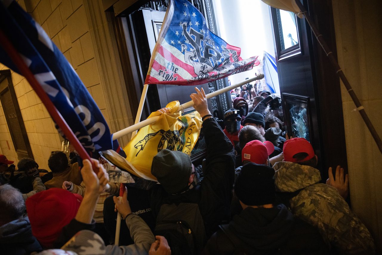 Mob breaks into the Capitol.