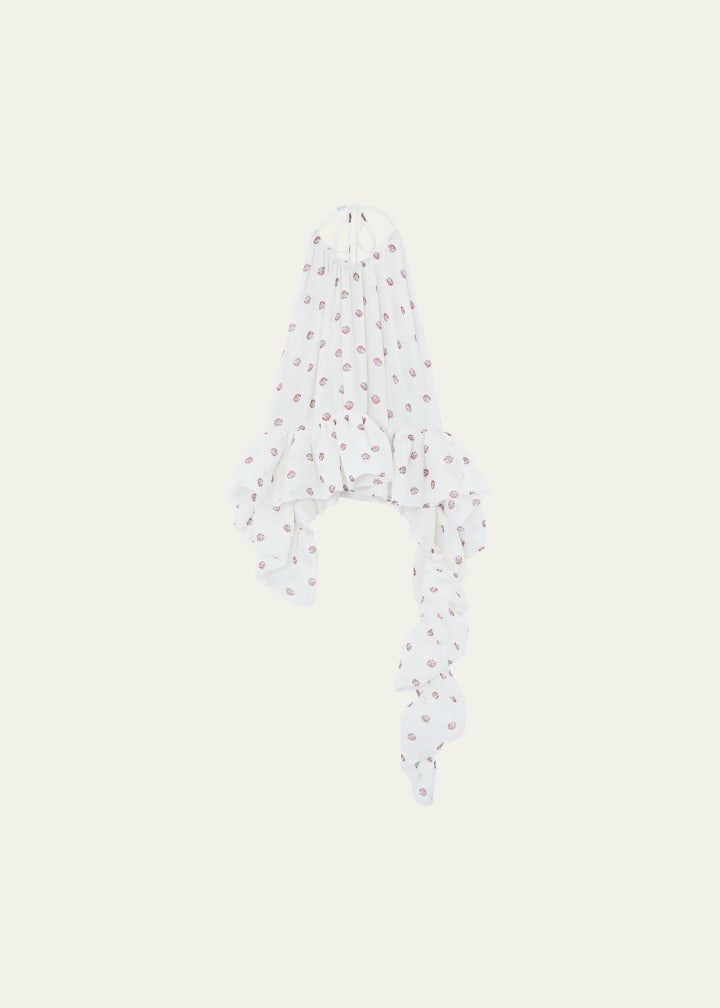 Tamara Floral Silk Asymmetric Peplum Top