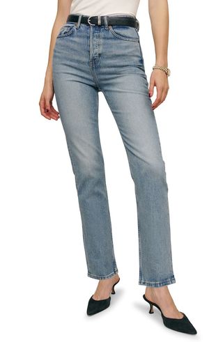 Cynthia Jeans mit hohem Bund und geradem Bein