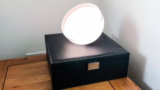 Govee Ambient RGBWW Portable Table Lamp illuminated bright white