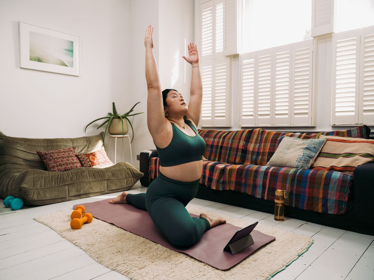 Woman doing yoga