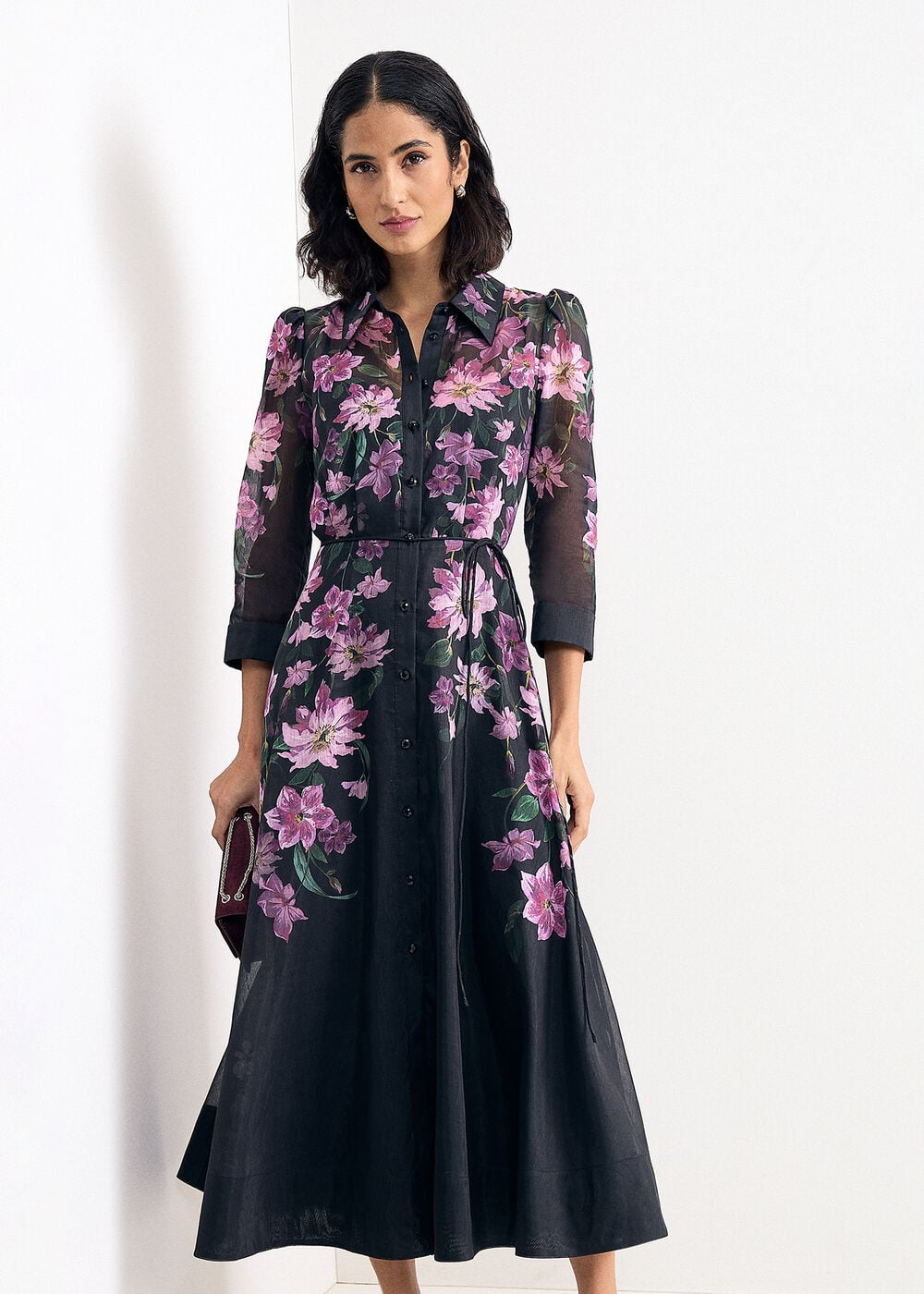 Anabelle Print Midi Shirt Dress
