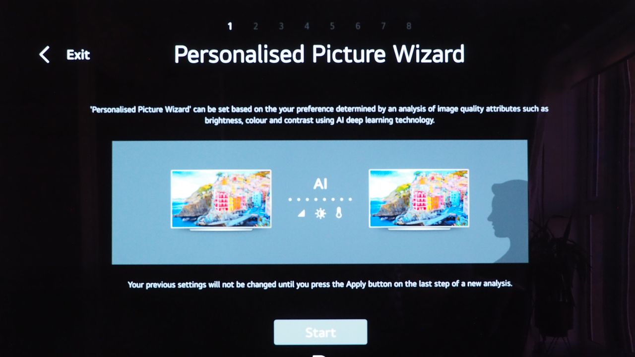 LG G3 OLED review - setup picture wizard