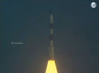 A Polar Satellite Launch Vehicle launches India's first mission to Mars, the Mars Orbiter Mission, from the the Indian Space Research Organisation's Satish Dhawan Space Centre in Sriharikota on Nov. 5, 2013.