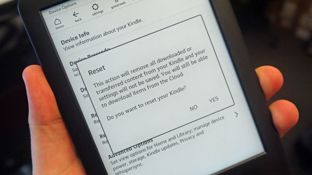 How to reset tablet: Kindle