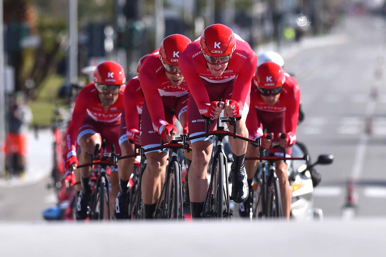 Katusha in the team time trial in Tirreno-Adriatico
