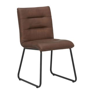 Best dining chair brown leather contemporary style cut out
