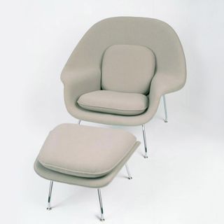 Grey Knoll Saarinen Womb Chair with matching Ottoman
