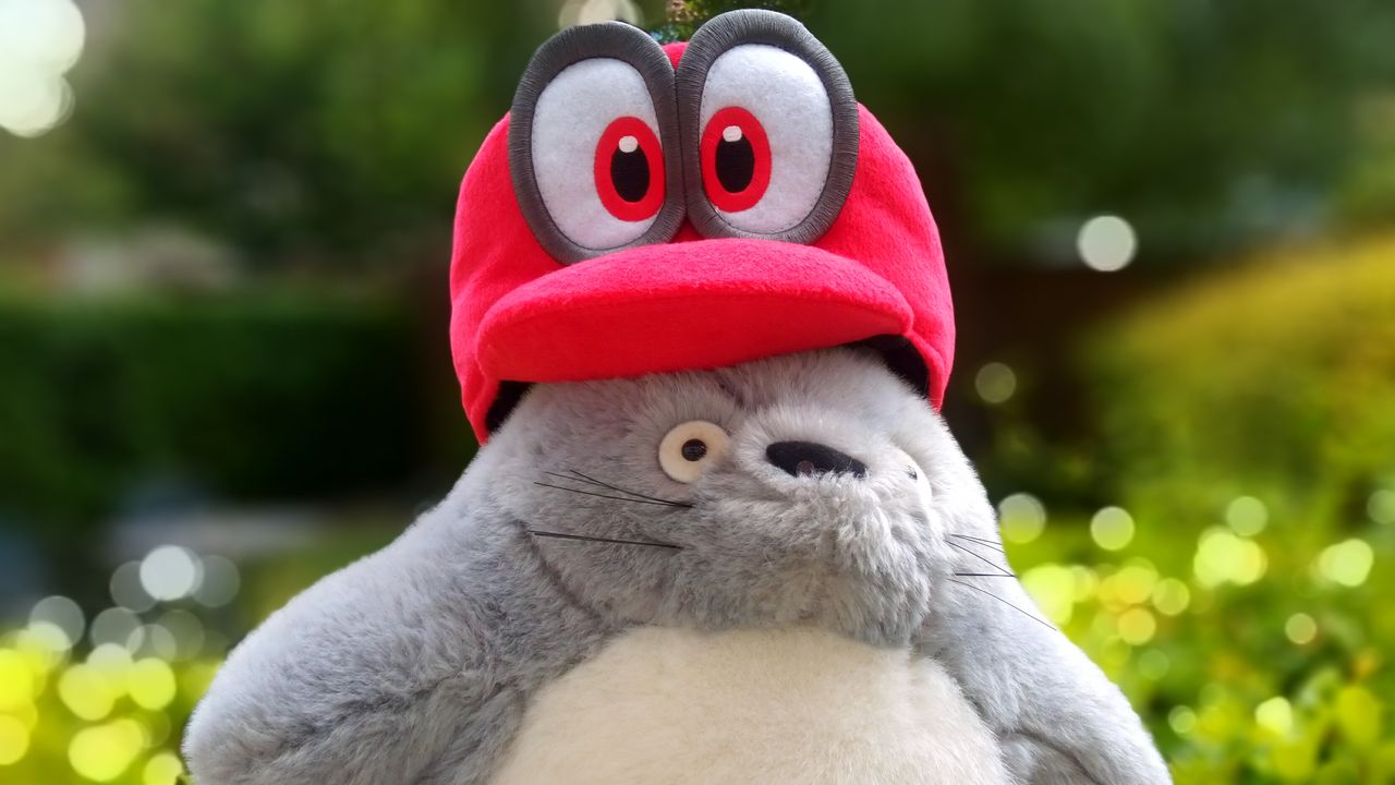 Portrait mode can be pretty effective but note the visual artifact immediately above Totoro&rsquo;s head. Image credit: TechRadar