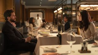 Sir Henry Muck (Kit Harrington) and Yasmin (Marisa Abela) talk business in HBO's thrilling finance drama Industry