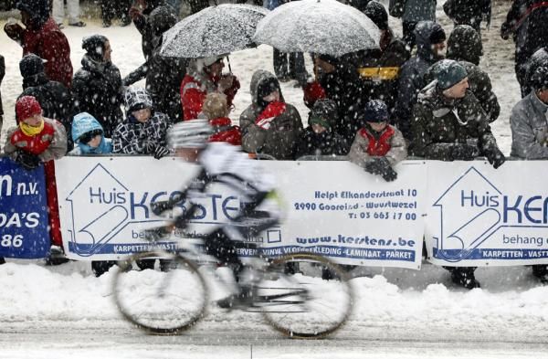 The crowds were out, in spite of the heavy snows