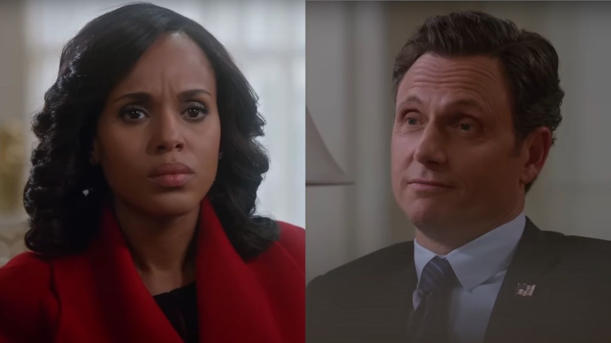 Kerry Washington as Olivia and Tony Goldwyn as Fitz in Scandal Season 5x21