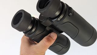 Prostaff P7 binoculars held in one hand