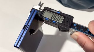 Samsung Galaxy Z Fold 7 measuring 8.6mm thick