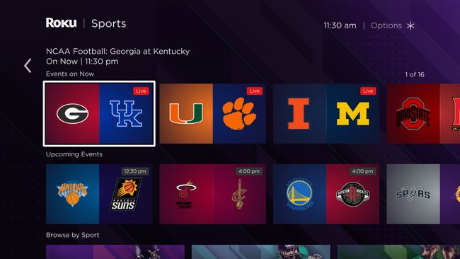 Roku &#039;Sports Experience&#039; 