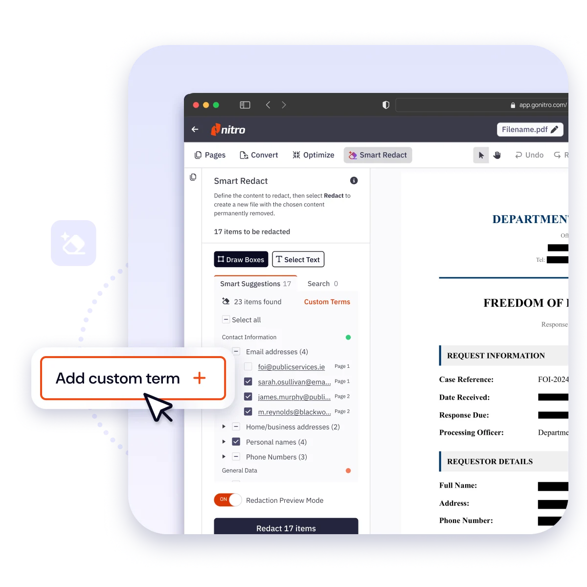 Nitro Smart Redaction