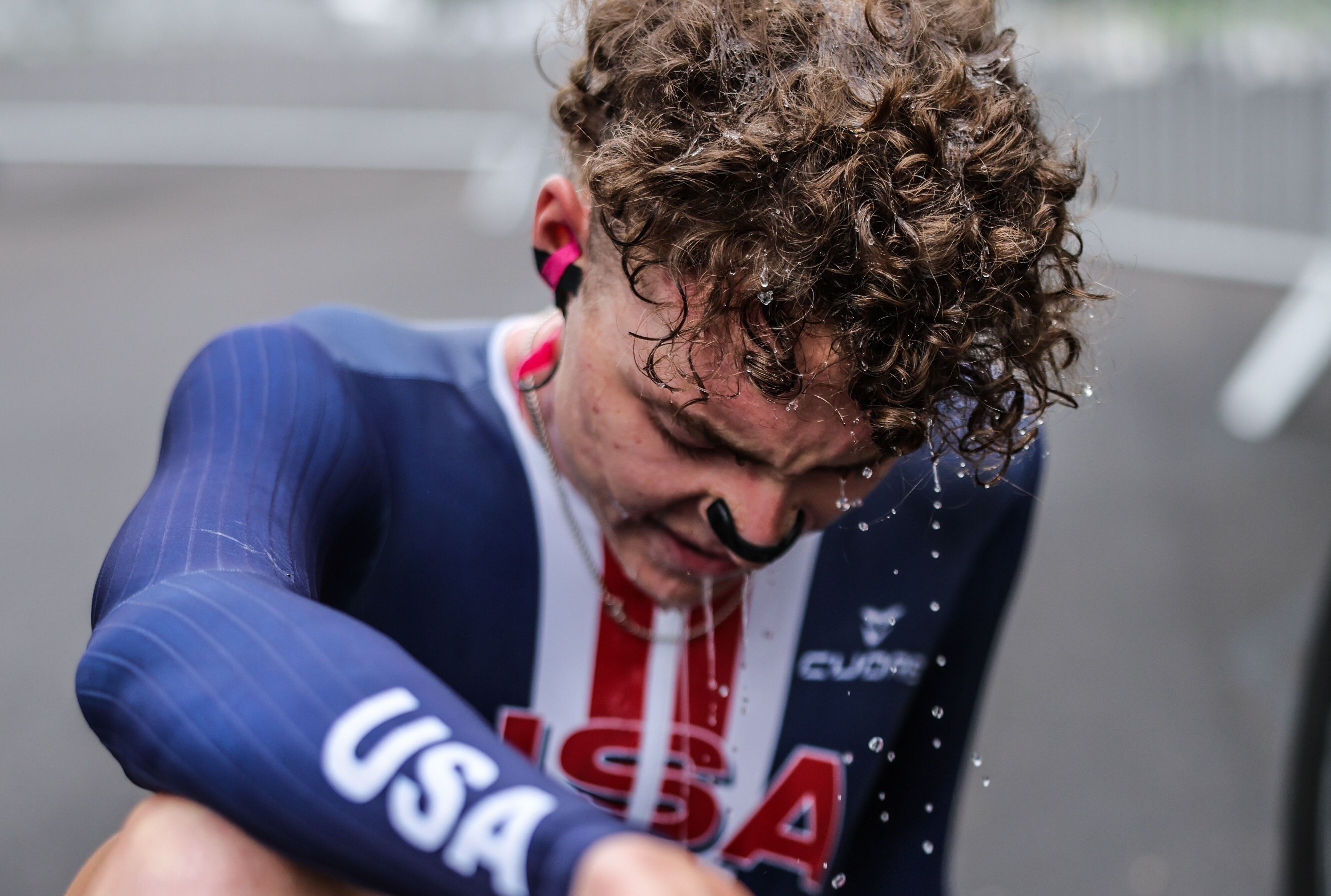 2025 UCI Road World Championships - 22 Sep 2025Cycling - 2025 UCI Road World Championships - BK Arena to Kigali Convention Centre, Kigali, Rwanda - Men Under-23 Individual Time Trial (ITT) - Cole Kessler (USA)By: Alex Whitehead/SWpix.com/Shutterstock