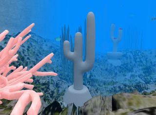 Underwater Cacti installation