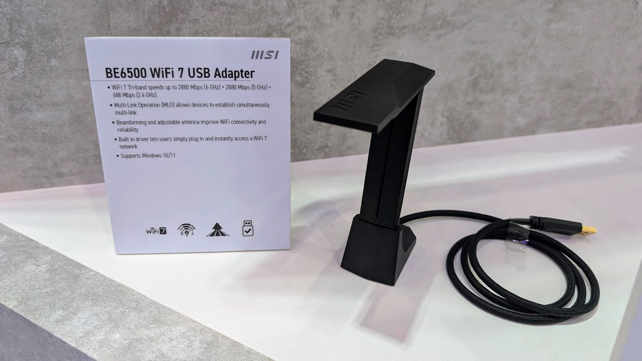 MSI BE6500 WiFi 7 USB adapter at Computex 2025