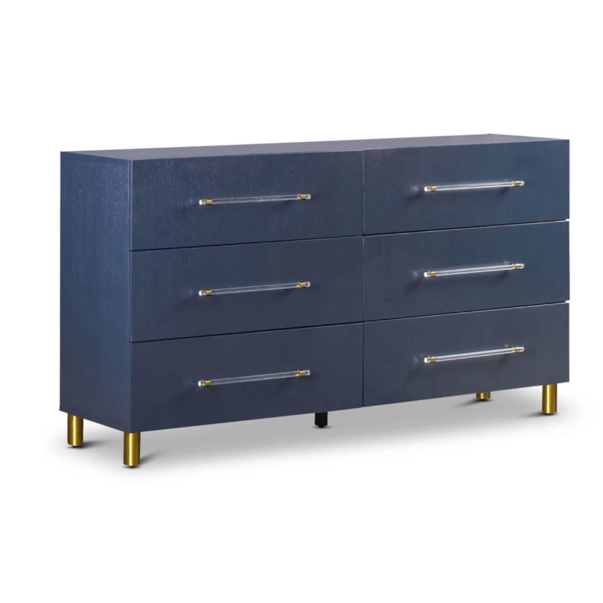Blue dresser with six drawers APT2B